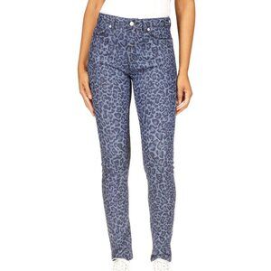 MICHAEL KORS Petite Animal Prints Navy Skinny Jeans Pants 6P New